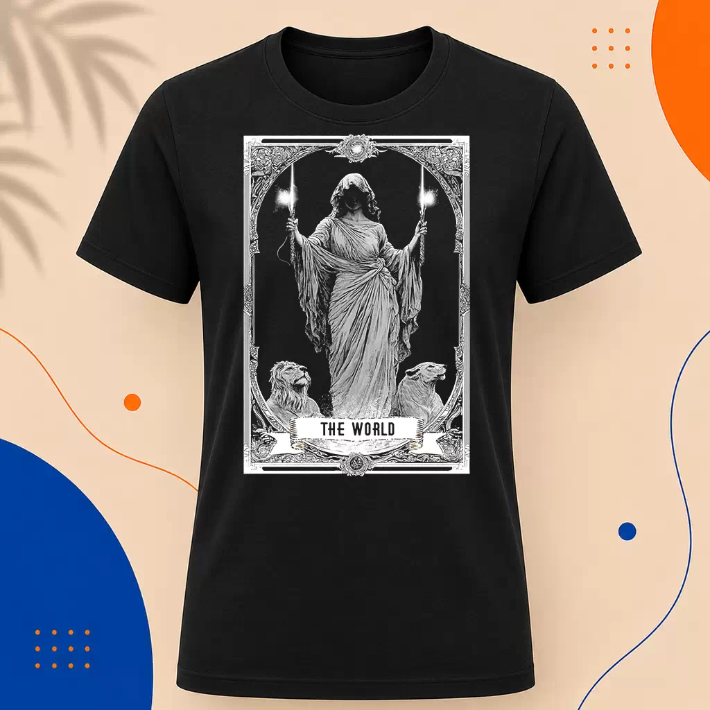 Pánské tričko - The World - Svět - Tarot - Velká arkána